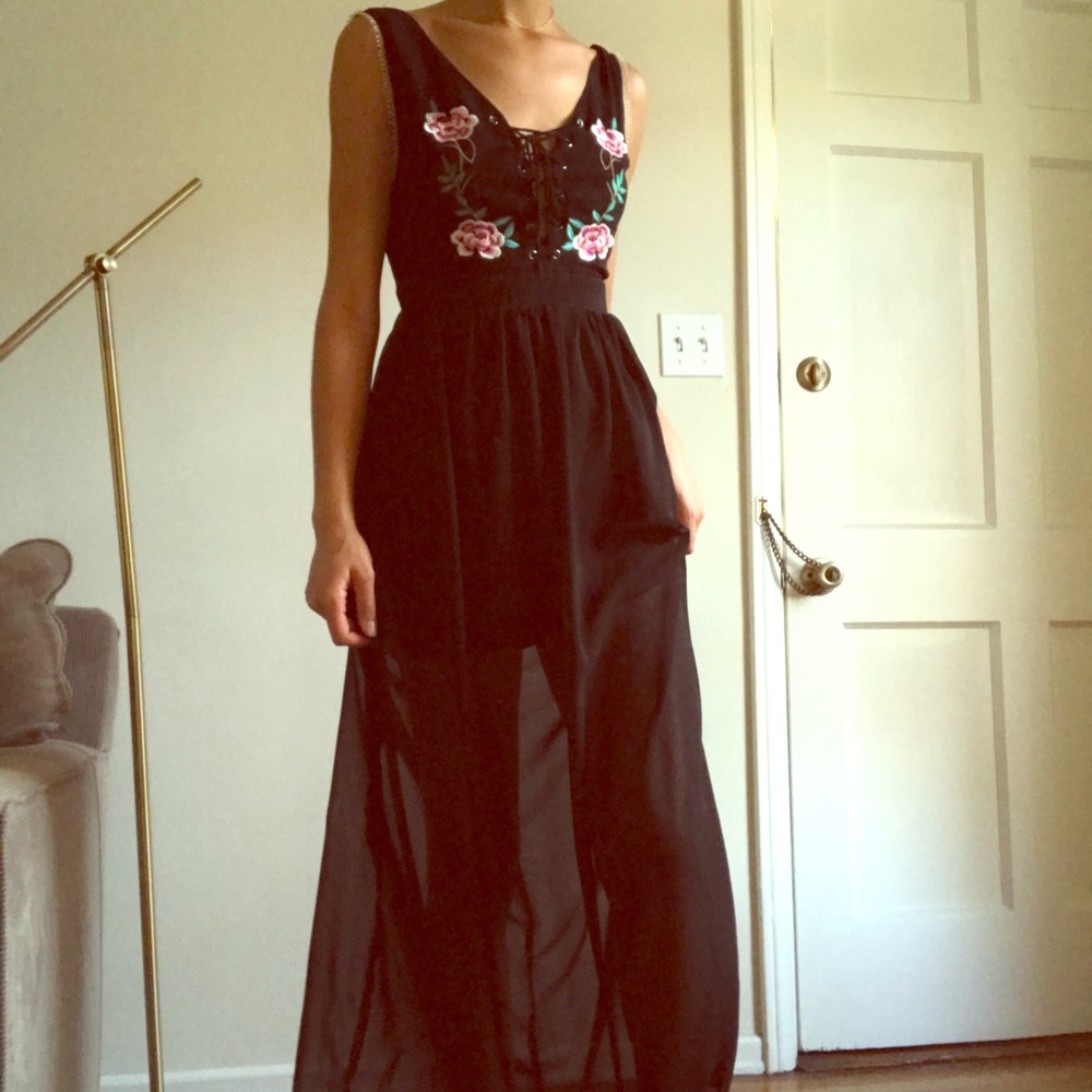 Black maxi dress